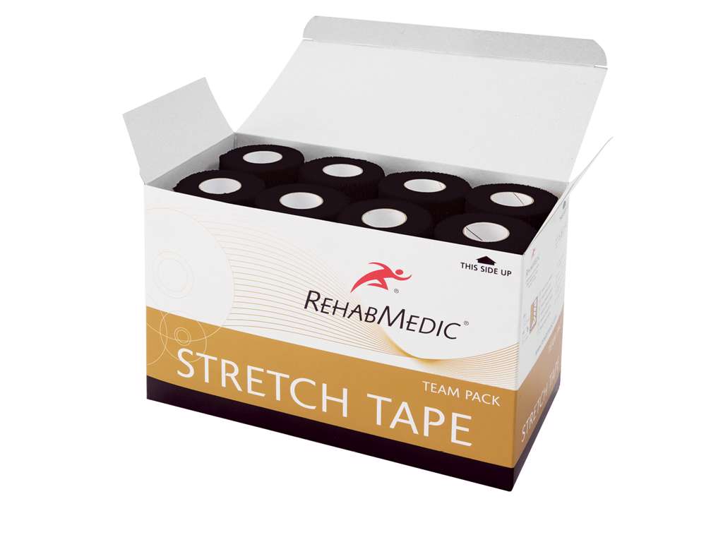 Elastisk självhäftande tejp, 5 cm x 4,6 m, svart, (24st).