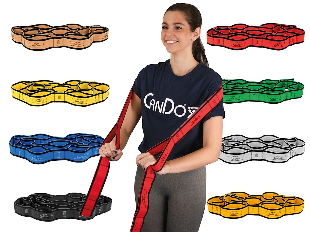 CanDo Multi-Grip Exerciser Plus, 183 cm, 9 loopar,