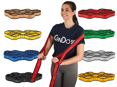 CanDo Multi-Grip Exerciser Plus, 183 cm, 9 loopar,