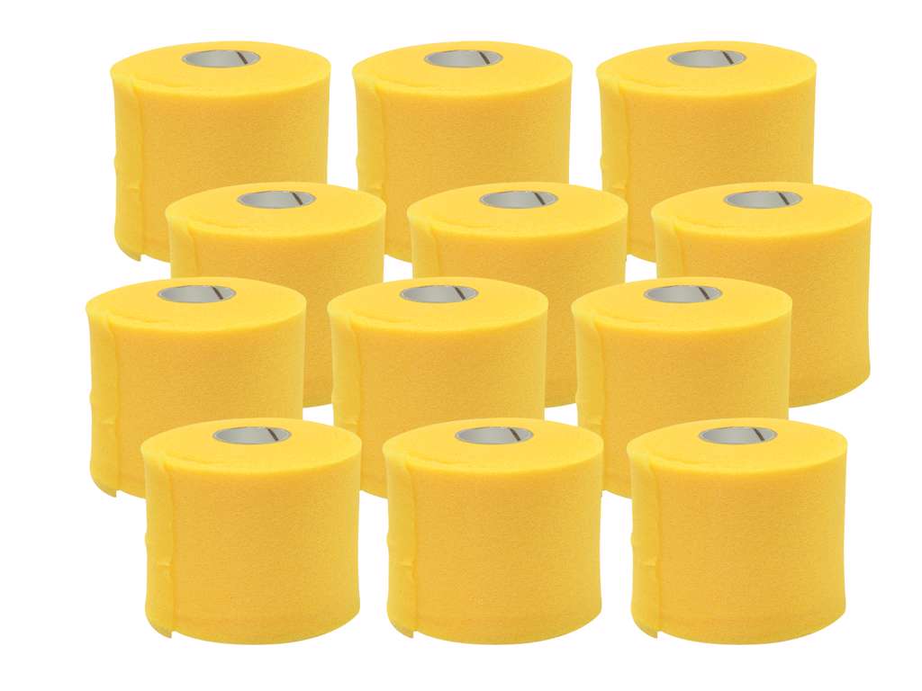 Förberedande Tejp, 7cm x 27,4 m, gul, (12 st).