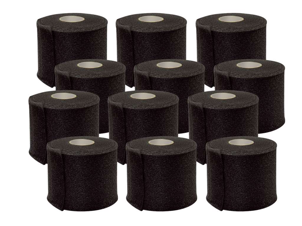 Förberedande tejp, 7cm x 27,4 m, svart (12 st).