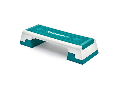 Reebok Stepbänk i blågrön/vit 90 x 35 cm